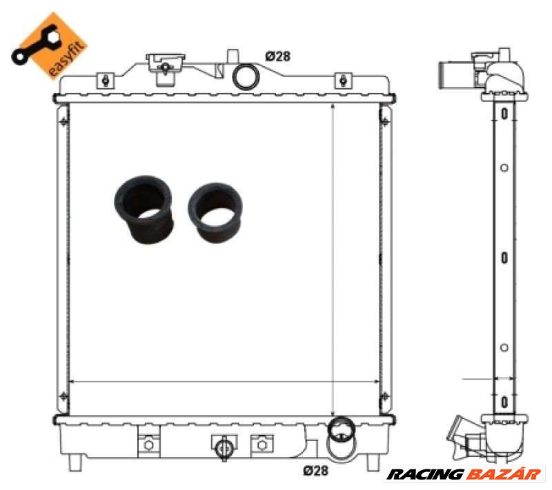 NRF 506750 Motorvízhűtő - HONDA 1. kép