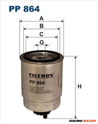 FILTRON pp864 Üzemanyagszűrő - CITROEN, PEUGEOT, FIAT, ROVER, NISSAN