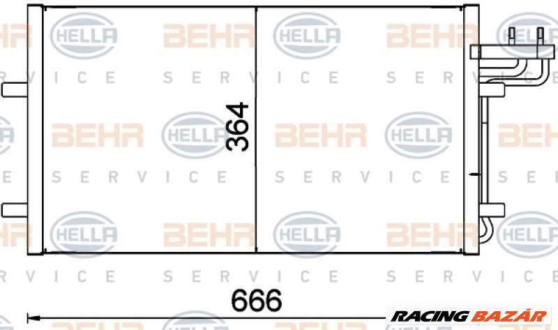 HELLA 8FC 351 301-734 Klímahűtő - FORD 1. kép