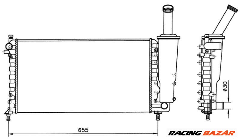 NRF 58171 Motorvízhűtő - FIAT 1. kép