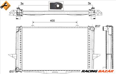 NRF 509509 Motorvízhűtő - VOLVO
