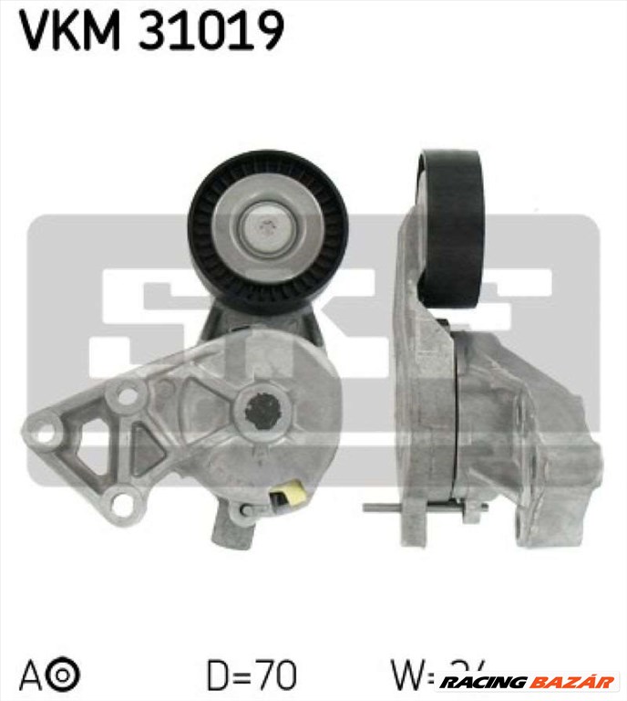 SKF VKM 31019 Generátor/klíma szíj feszítőgörgő - VOLKSWAGEN, SEAT, FORD, AUDI, SKODA 1. kép