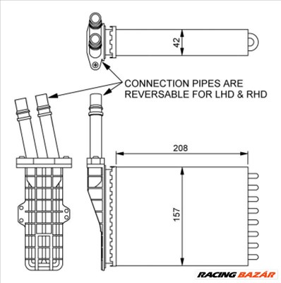 NRF 54245 Fűtésradiátor - RENAULT