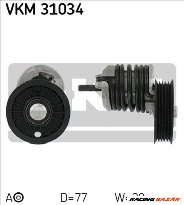 SKF VKM 31034 Generátor/klíma szíj feszítőgörgő - AUDI, VOLKSWAGEN