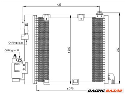 NRF 35302 Klímahűtő - OPEL, VAUXHALL