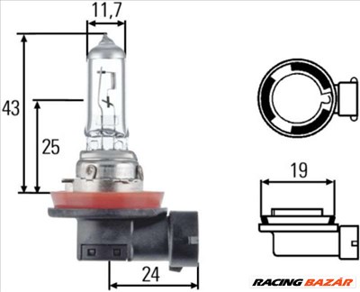 HELLA 8GH008358-121 Fényszóró izzó - OPEL, RENAULT, SUZUKI, FORD, MITSUBISHI, CITROEN, PORSCHE