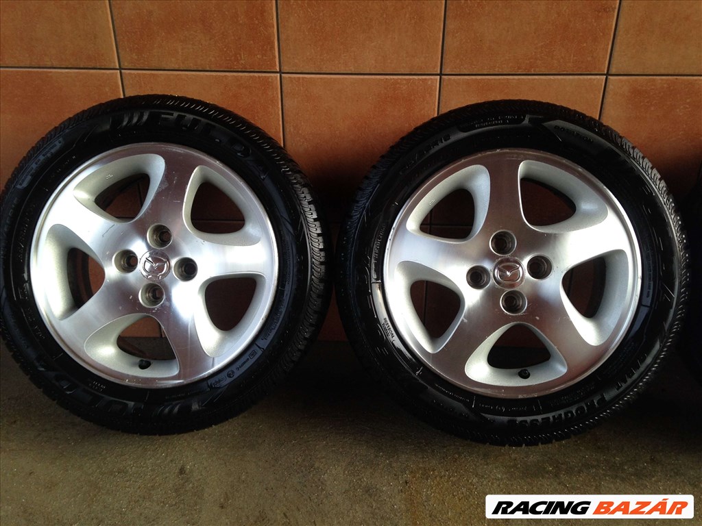  GYÁRI MAZDA 15" ALUFELNI 4x100 NYÁRI 195/55R15 GUMIVAL OLCSÓN!!!!!! 2. kép