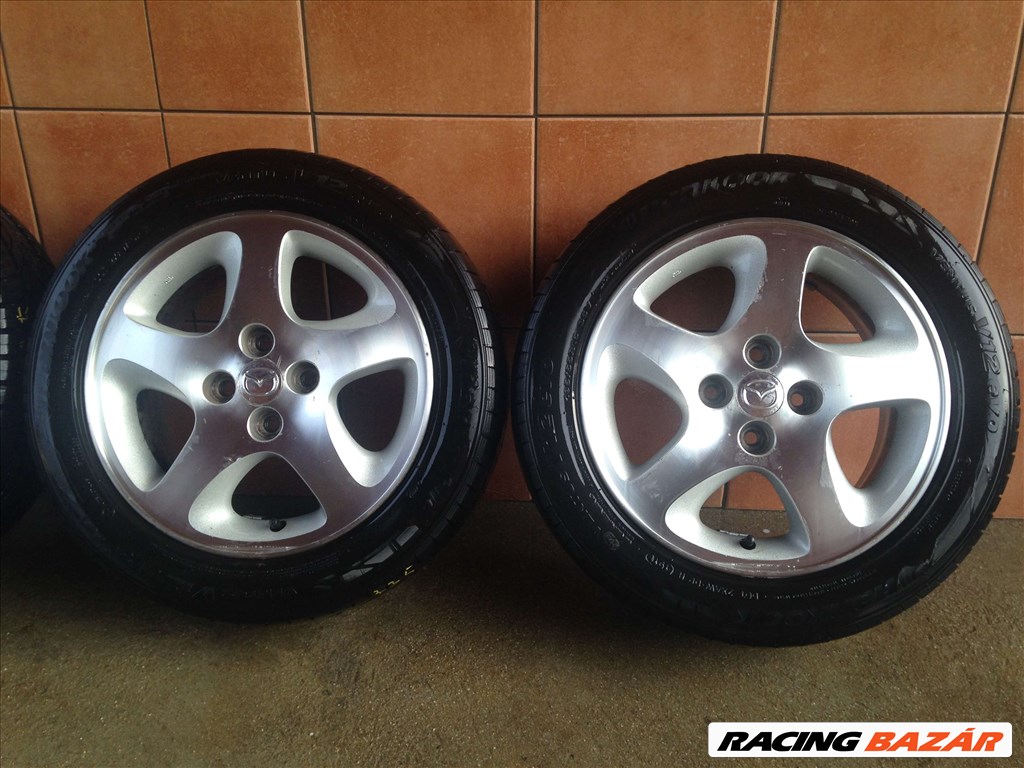  GYÁRI MAZDA 15" ALUFELNI 4x100 NYÁRI 195/55R15 GUMIVAL OLCSÓN!!!!!! 3. kép