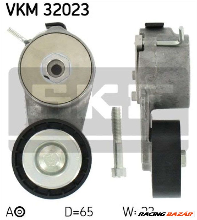 SKF VKM 32023 Generátor/klíma szíj feszítőgörgő - FIAT, LANCIA, ALFA ROMEO, VAUXHALL, OPEL, FORD 1. kép