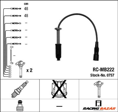 NGK 0757 Gyújtókábel készlet - MERCEDES-BENZ
