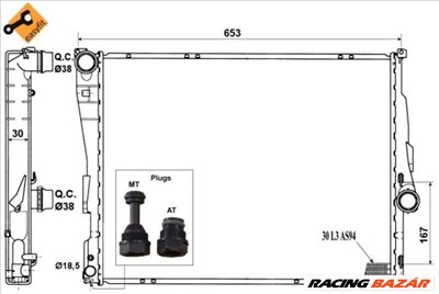 NRF 51580 Motorvízhűtő - BMW