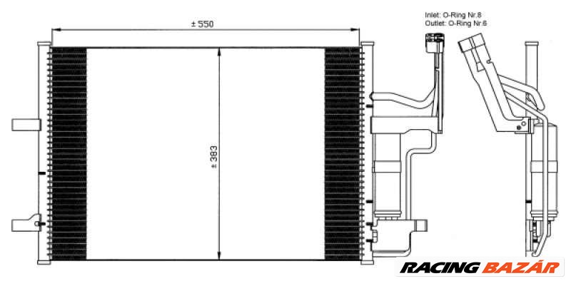 NRF 35508 Klímahűtő - MAZDA 1. kép