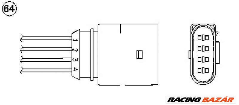 NGK 0390 Lambdaszonda - VOLKSWAGEN, SEAT 1. kép