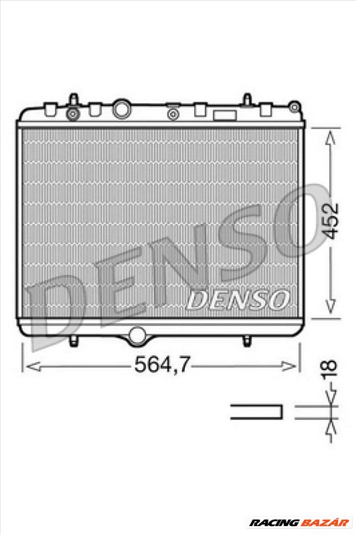 DENSO drm21055 Motorvízhűtő - CITROEN, PEUGEOT 1. kép