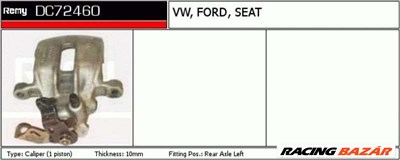 DELCO REMY dc72460 Féknyereg - VOLKSWAGEN, SEAT, FORD