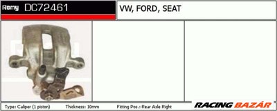 DELCO REMY dc72461 Féknyereg - VOLKSWAGEN, SEAT, FORD