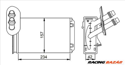 NRF 58223 Fűtésradiátor - SEAT, VOLKSWAGEN, AUDI, SKODA