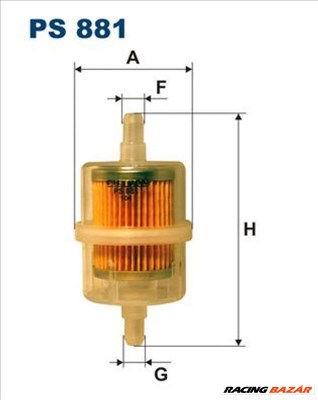 FILTRON ps881 Üzemanyagszűrő - MERCEDES-BENZ, RENAULT, MAZDA, HONDA, SUBARU, ISUZU