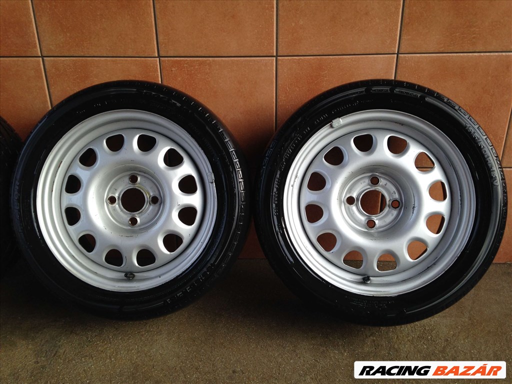 GYÁRI VW 15" LEMEZFELNI 4x100 NYÁRI 195/50R15 GUMIKKAL OLCSÓN!!! 3. kép