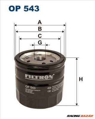 FILTRON op543 Olajszűrő - FORD