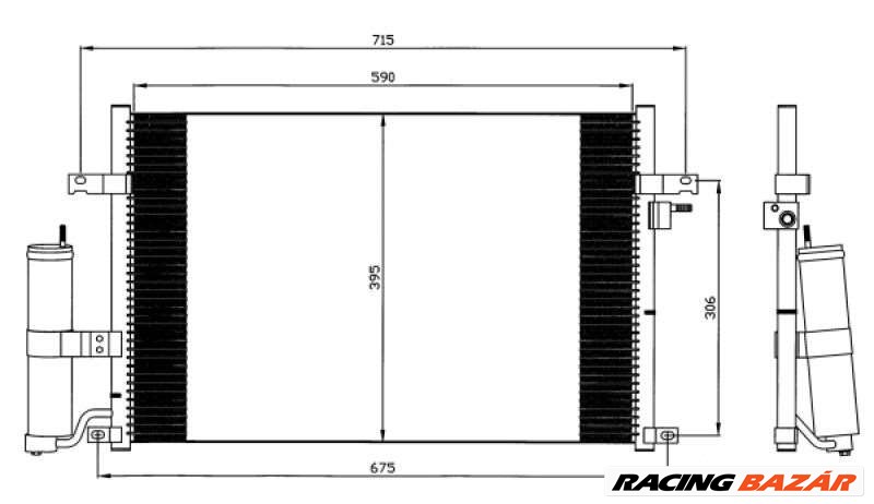 NRF 35573 Klímahűtő - CHEVROLET, DAEWOO 1. kép