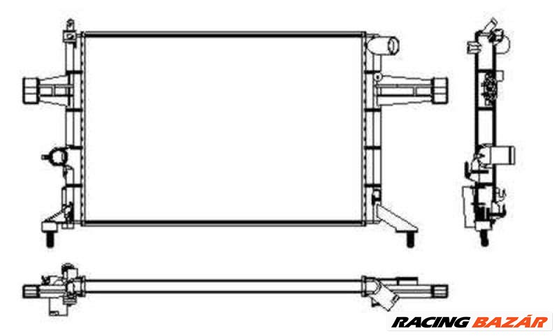 NRF 53628 Motorvízhűtő - OPEL, VAUXHALL 1. kép