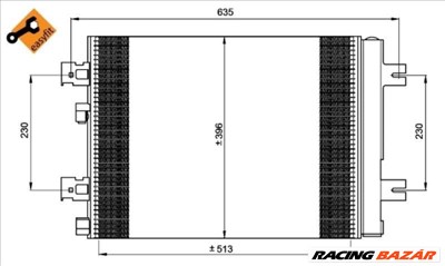 NRF 35947 Klímahűtő - DACIA, RENAULT, LADA