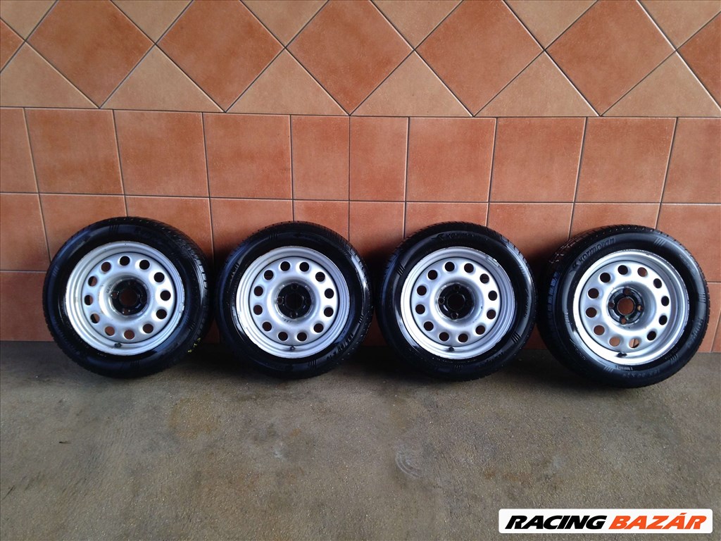 VW 14" LEMEZFELNI 4x100 NYÁRI 185/60R14 GUMIKKAL OLCSÓN!!!! 1. kép