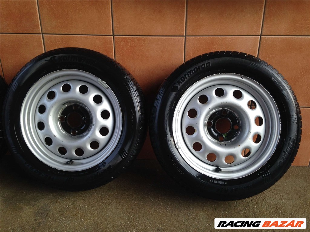 VW 14" LEMEZFELNI 4x100 NYÁRI 185/60R14 GUMIKKAL OLCSÓN!!!! 3. kép