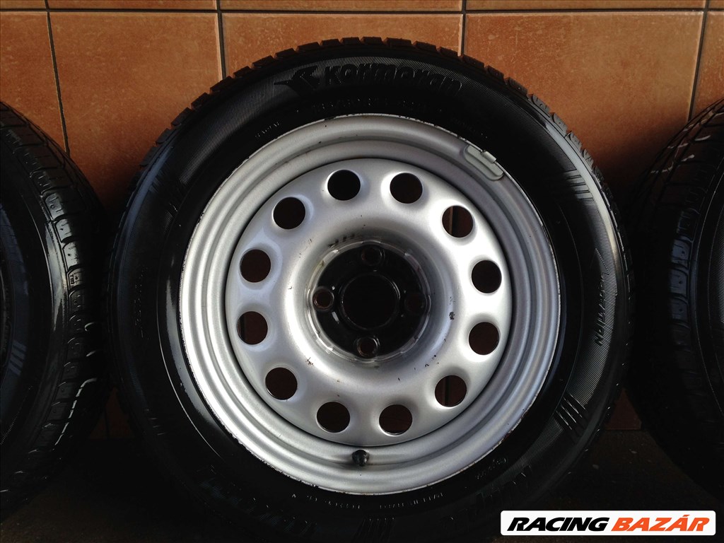 VW 14" LEMEZFELNI 4x100 NYÁRI 185/60R14 GUMIKKAL OLCSÓN!!!! 4. kép