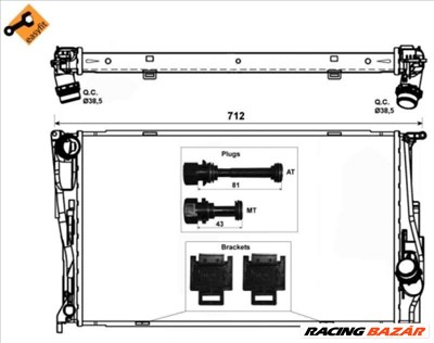 NRF 53472 Motorvízhűtő - BMW