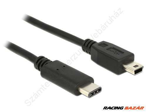 Delock Kábel USB Type-C 2.0 dugó > USB 2.0 Mini-B típusú dugó 1 m fekete 1. kép