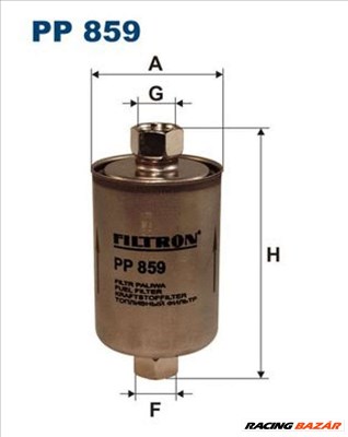 FILTRON pp859 Üzemanyagszűrő - ROVER, JAGUAR, LAND ROVER, DAEWOO, CHEVROLET, FSO