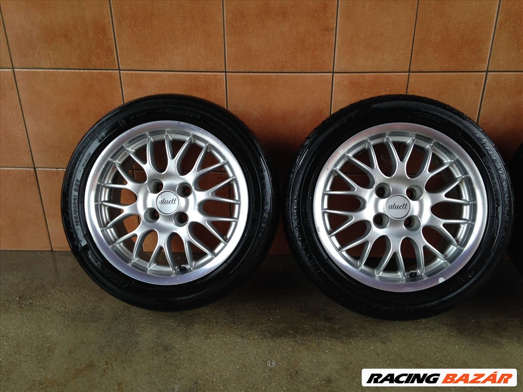 ALUETT 15" ALUFELNI 4X100 NYÁRI 195/50R15 GUMIKKAL OLCSÓN!!! 2. kép