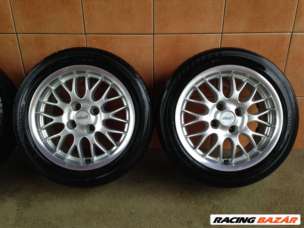 ALUETT 15" ALUFELNI 4X100 NYÁRI 195/50R15 GUMIKKAL OLCSÓN!!! 3. kép