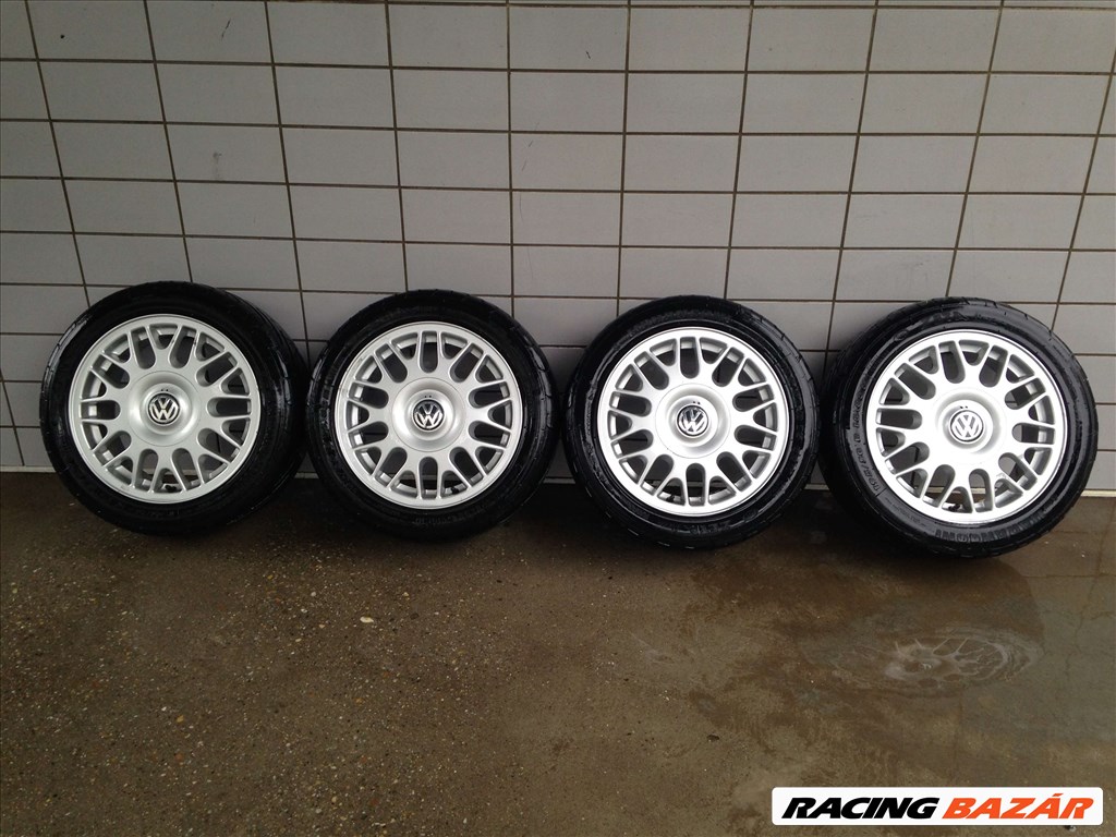 VW 15" ALUFELNI 4X100 NYÁRI 195/50R15 GUMIKKAL OLCSÓN!!!! 1. kép