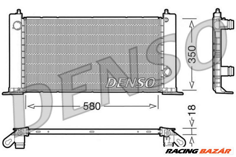 DENSO drm09121 Motorvízhűtő - FIAT 1. kép