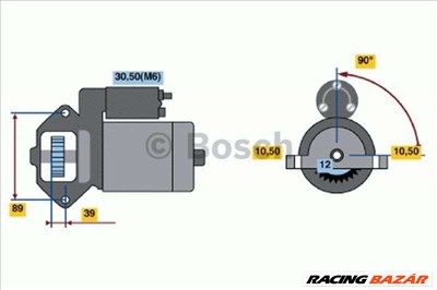 BOSCH 0 986 021 810 Önindító - PEUGEOT, FORD, CITROEN, LAND ROVER, FIAT