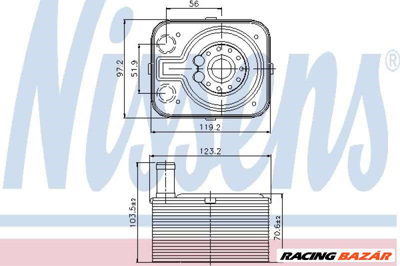 NISSENS 90655 Olaj hűtő - VOLKSWAGEN, AUDI, SEAT, SKODA, FORD 1. kép
