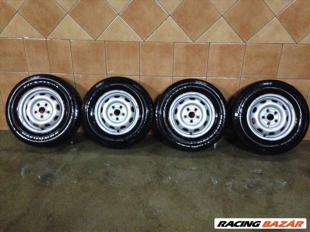 VW TRASPORTER 14" LEMEZFELNI 5X112 NYÁRI 185/70R1C GUMIKKAL OLCSÓN!!!! 1. kép