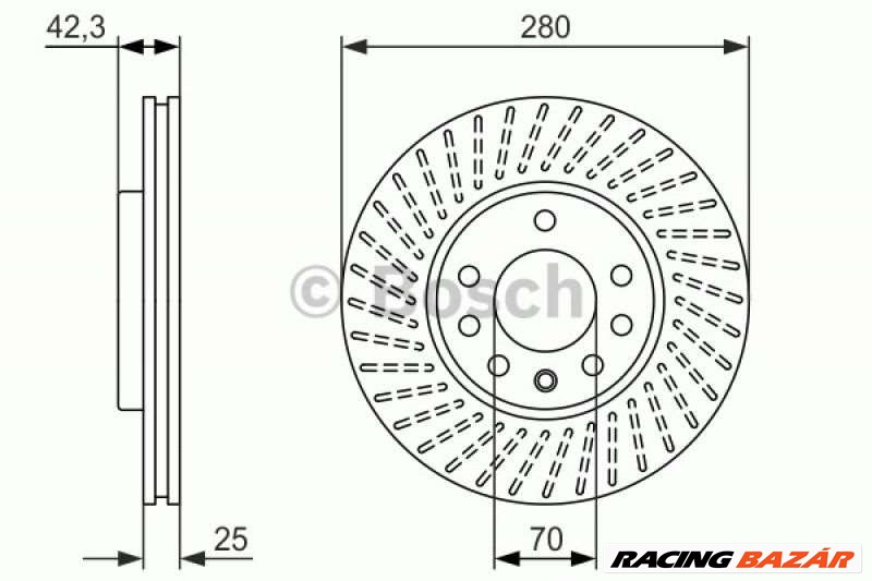 BOSCH 0986479919 Féktárcsa - VAUXHALL, OPEL 1. kép