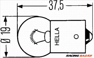 HELLA 8GA002071-251 Rendszámtábla világítás izzó - BMW, SUZUKI, RENAULT, FORD, ALFA ROMEO, SAAB, FIAT