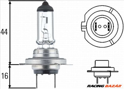 HELLA 8GH007157-121 Fényszóró izzó - OPEL, RENAULT, BMW, FORD, VOLKSWAGEN, CITROEN, PORSCHE