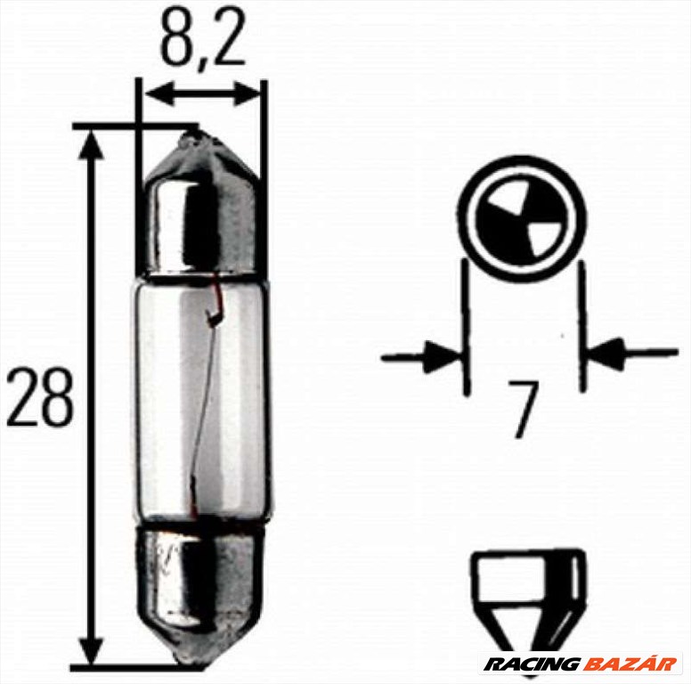 HELLA 8GM002094-121 Irányjelző izzó - VAUXHALL, FORD, PEUGEOT, SUBARU, FIAT, CITROEN 1. kép