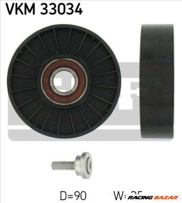 SKF VKM 33034 Generátor/klíma szíj vezetőgörgő - CITROEN, PEUGEOT, FIAT, LANCIA