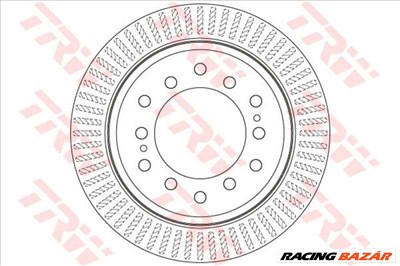 TRW DF6342 Féktárcsa - TOYOTA, LEXUS