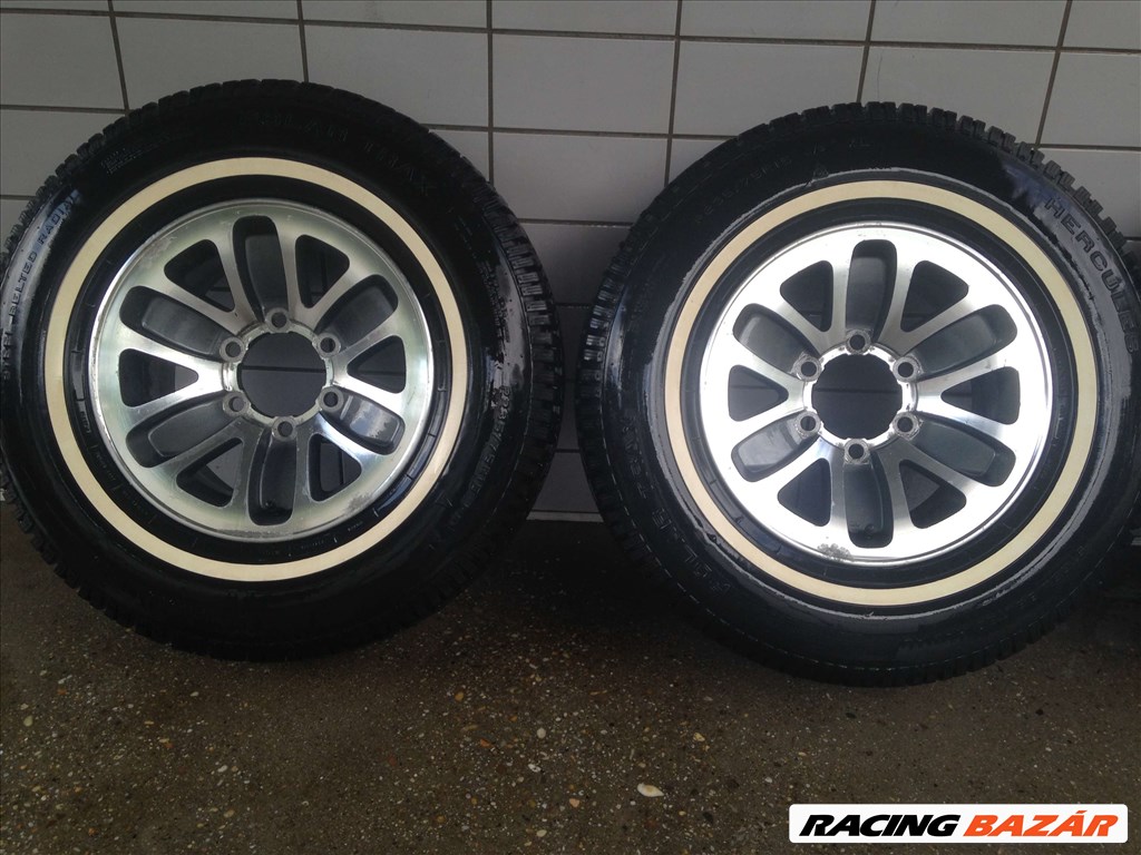 MITSUBISHI PAJERO 15" ALUFELNI 6X139,7 NÉGYÉVSZAKOS 235/75R15 GUMIVAL!!!! 2. kép