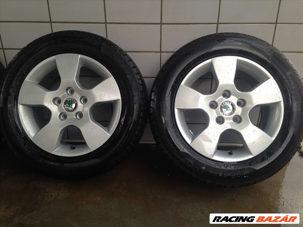 SKODA 15" ALUFELNI 5X112 NYÁRI 195/65R15 GUMIVAL OLCSÓN!!!! 3. kép