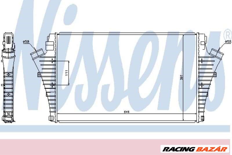 NISSENS 96684 Intercooler - SAAB, OPEL, VAUXHALL 1. kép