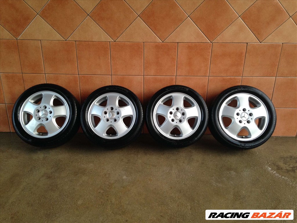 MERCEDES A 15" ALUFELNI 5X112 NYÁRI 195/50R15 GUMIKKAL  OLCSÓN!!!! 1. kép